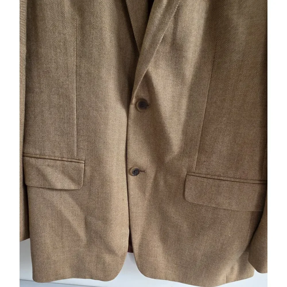 John W Nordstrom Signature 100% Cashmere Sport Coat Blazer Loro Piana Camel 40R